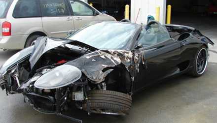 Supercar incidentate