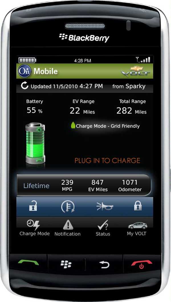 La Chevrlet Volt si comanda col telefonino
