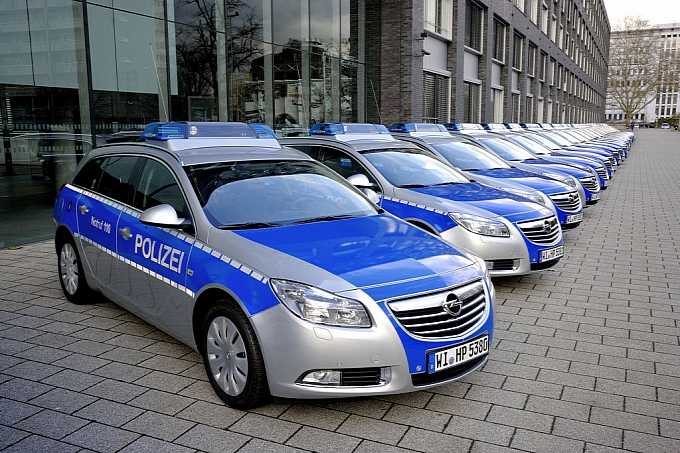 Le auto della Polizia