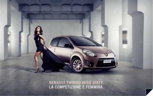 Il backstage dello spot Renault Twingo Miss Sixty con Belen Rodriguez