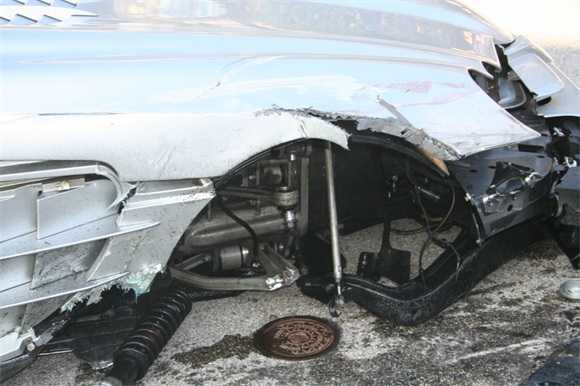 Mercedes McLaren SLR incidentata