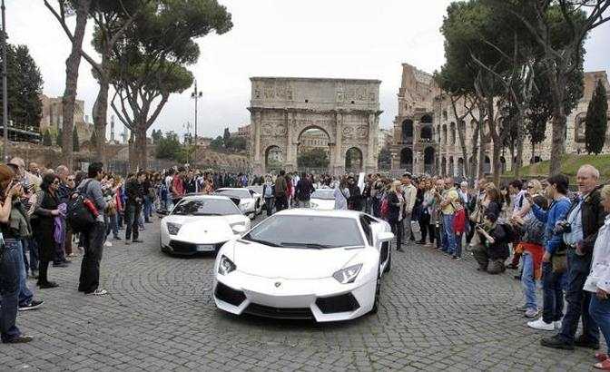 Lamborghini Aventador a Roma