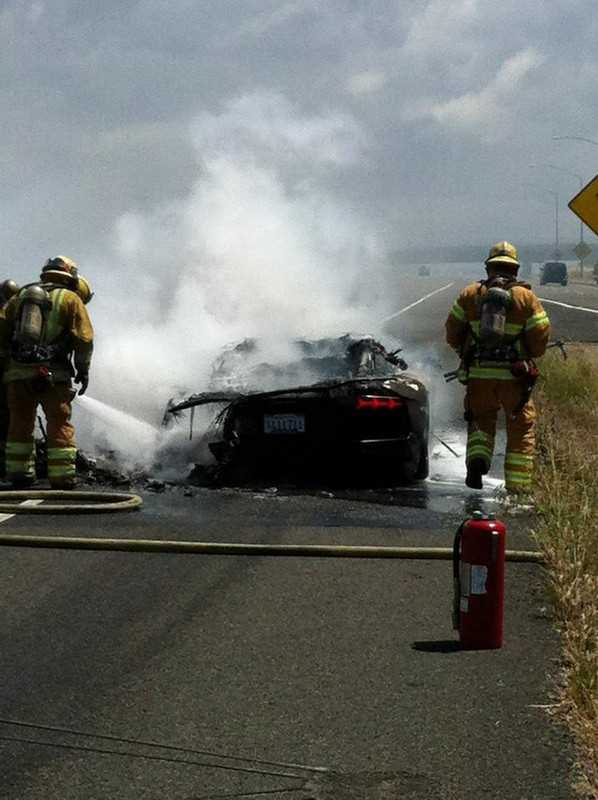 Incendio Lamborghini Aventador