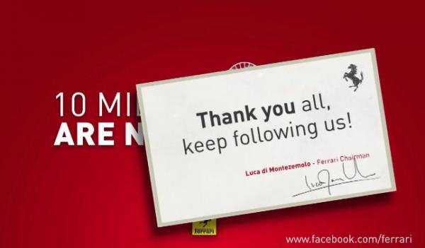 Ferrari, cartone animato per 10 milioni di fan su Facebook