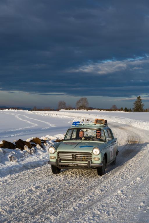 Rallye Neige et Glace 2014 con la Peugeot 404 del 1961