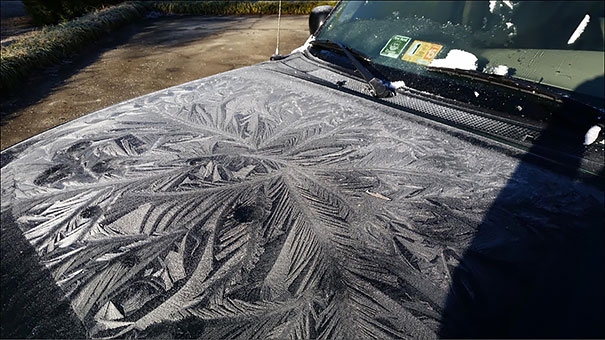 Auto ghiacciate come opere d'arte