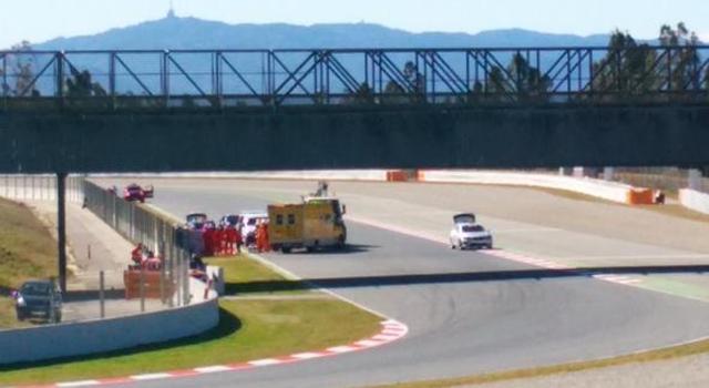 Test F1 Barcellona, l'incidente di Alonso