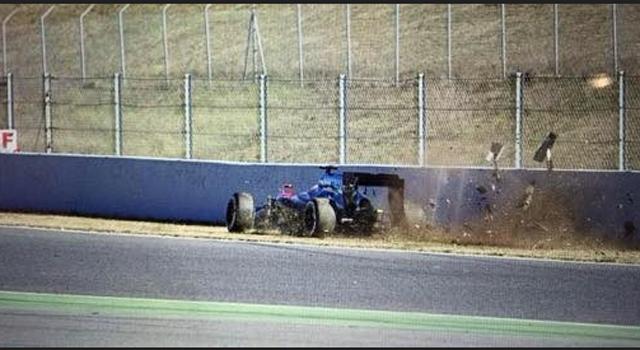 Test F1 Barcellona, l'incidente di Alonso