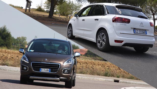 Peugeot 3008 vs Citroen C4 Picasso, prova su strada