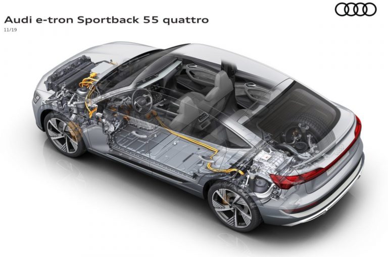 Audie-tron Sportback, la tecnica: immagini ufficiali