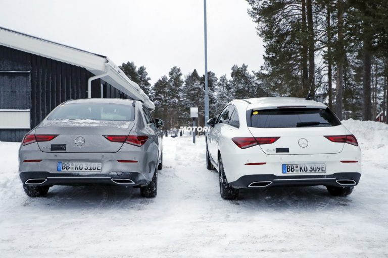 Mercedes CLA ibrida plug-in: le foto spia