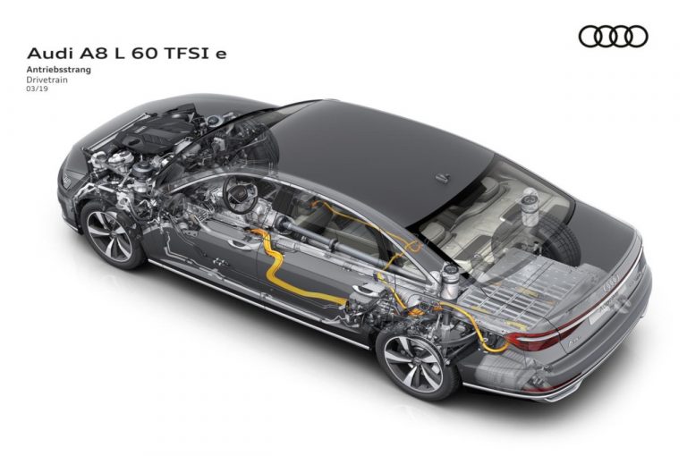 Audi A8 TFSI e 2020: immagini ufficiali