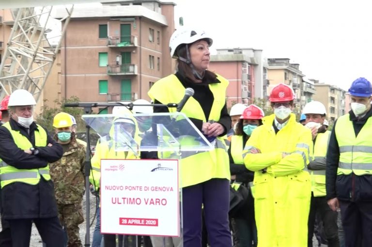 Ponte di Genova, il completamento dell'ultima campata