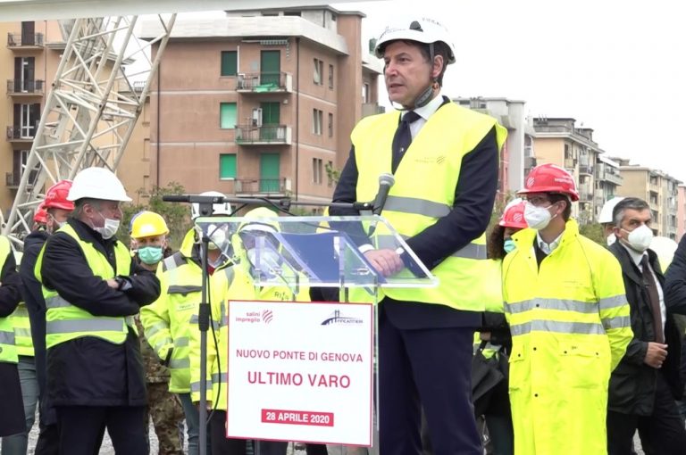 Ponte di Genova, il completamento dell'ultima campata