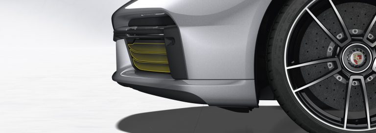 Porsche 911 Turbo S, l’assetto aerodinamico: immagini ufficiali
