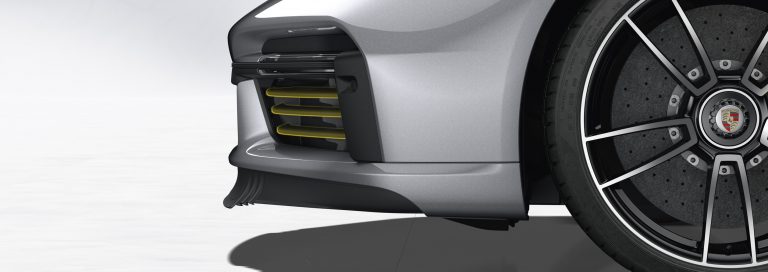 Porsche 911 Turbo S, l’assetto aerodinamico: immagini ufficiali