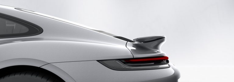 Porsche 911 Turbo S, l’assetto aerodinamico: immagini ufficiali