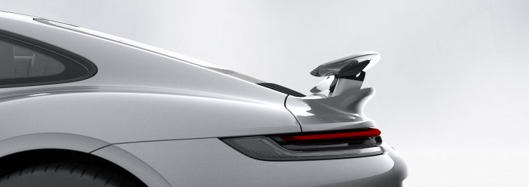 Porsche 911 Turbo S, l’assetto aerodinamico: immagini ufficiali