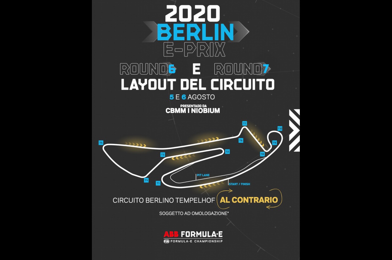 Formula E, i tre layout degli ePrix di Berlino 2020
