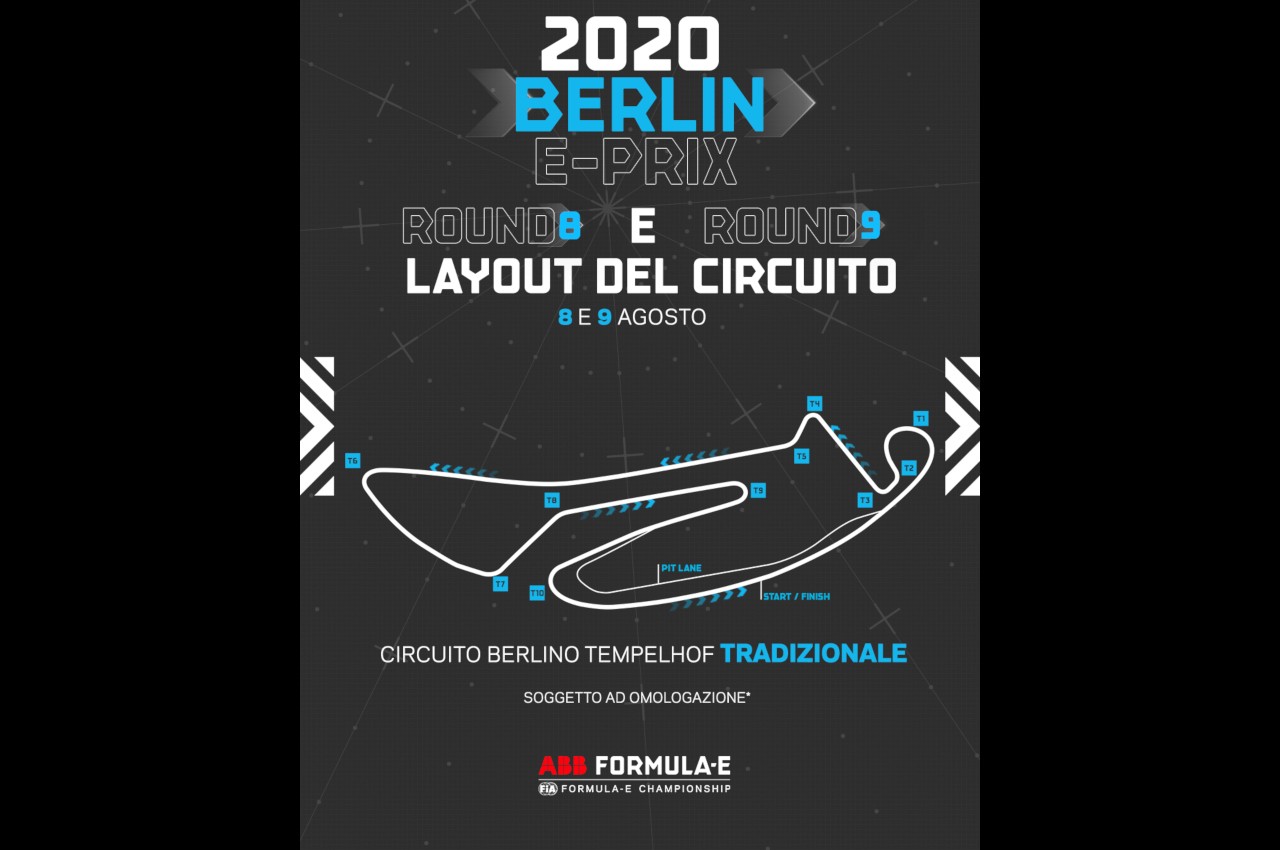 Formula E, i tre layout degli ePrix di Berlino 2020