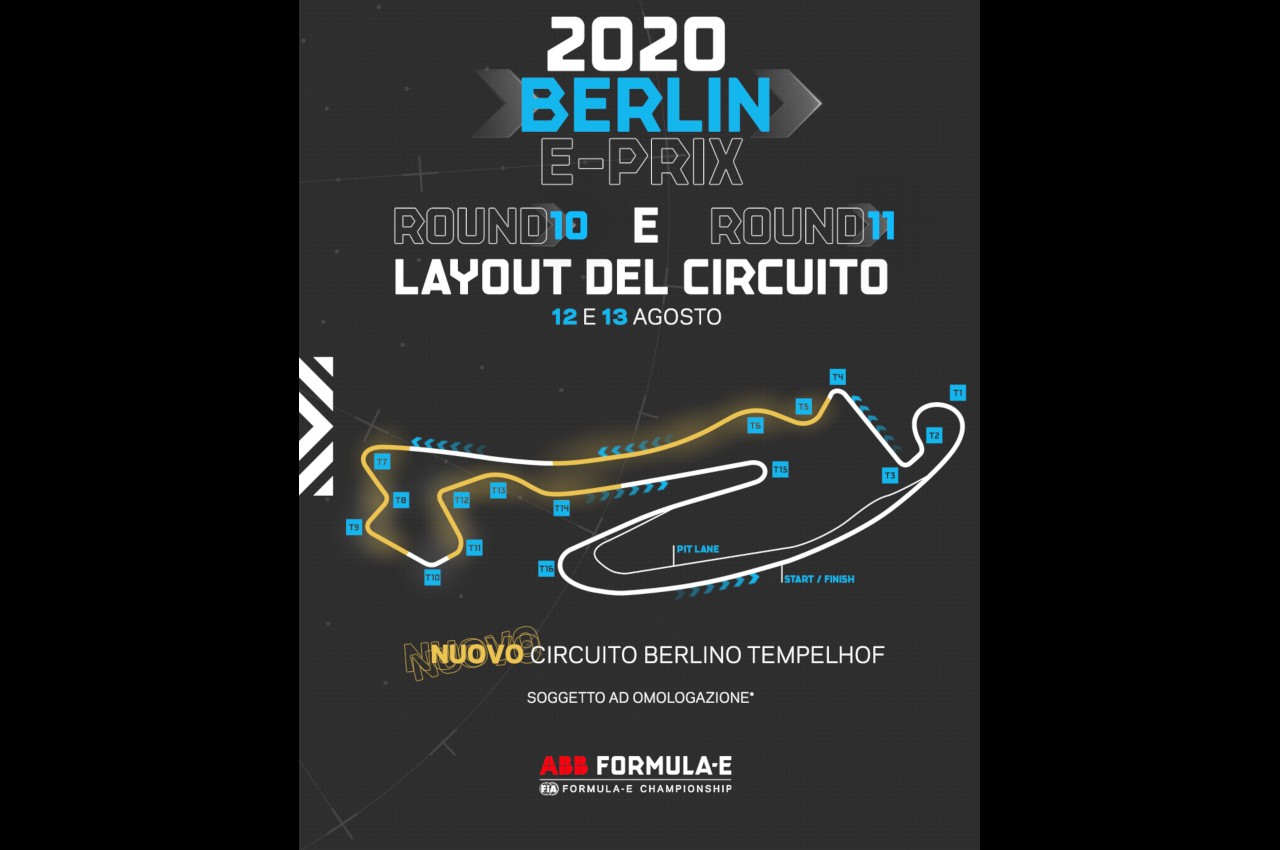 Formula E, i tre layout degli ePrix di Berlino 2020