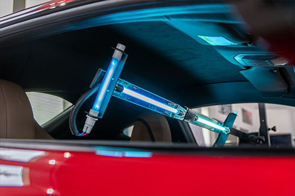 Colibrì UVC, sanificazione auto: immagini ufficiali