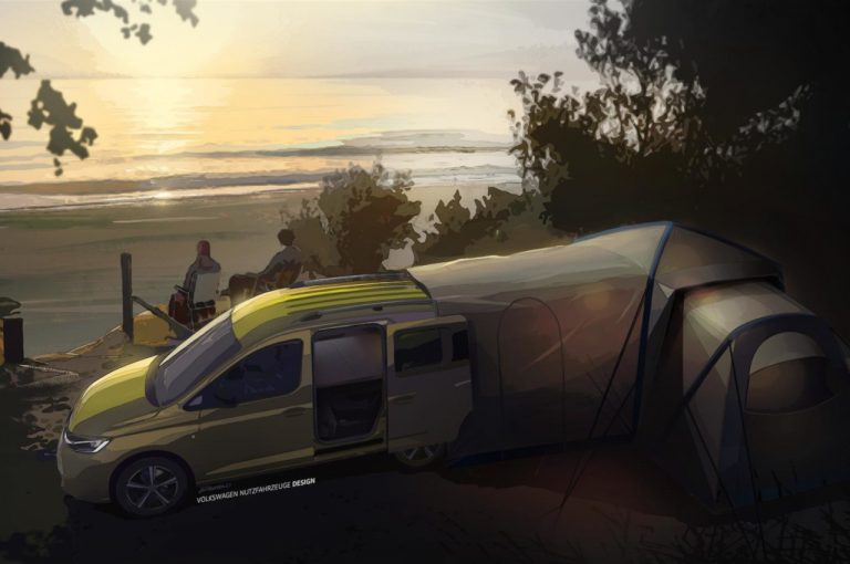 Volkswagen camper su base Caddy: render ufficiali