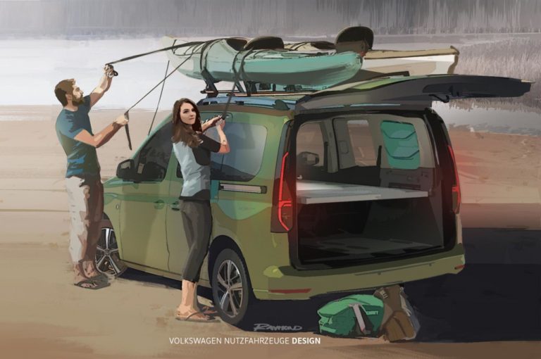 Volkswagen camper su base Caddy: render ufficiali