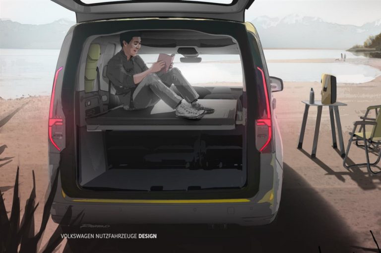 Volkswagen camper su base Caddy: render ufficiali