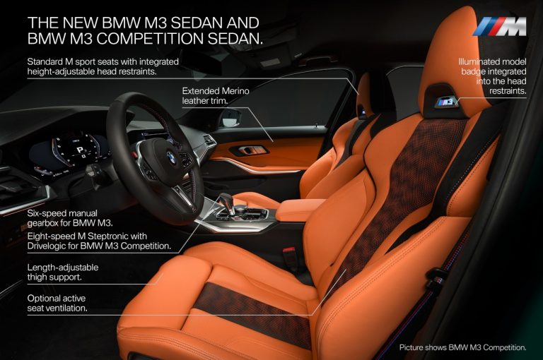 Bmw M3 berlina e Bmw M4 Coupé 2021: immagini ufficiali