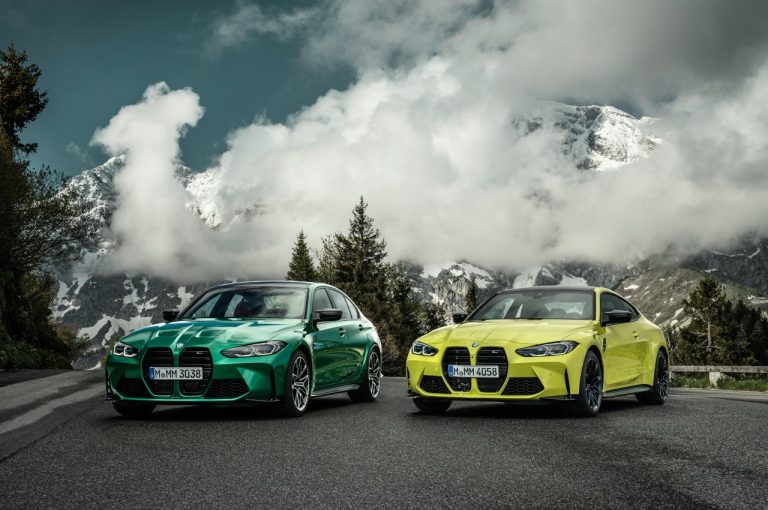 Bmw M3 berlina e Bmw M4 Coupé 2021: immagini ufficiali