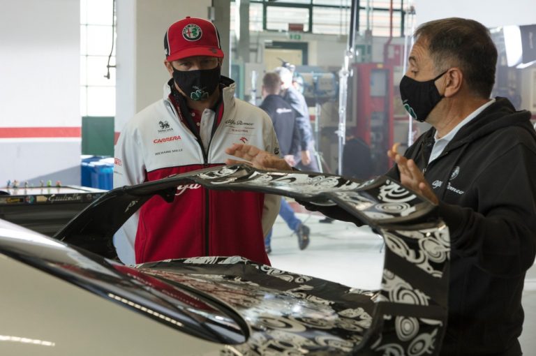 Alfa Romeo Gta, test a Balocco con Räikkönen e Giovinazzi