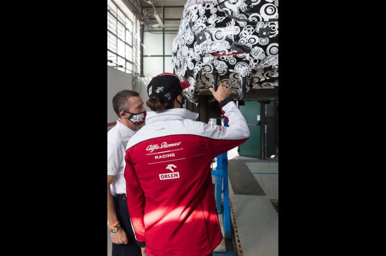 Alfa Romeo Gta, test a Balocco con Räikkönen e Giovinazzi