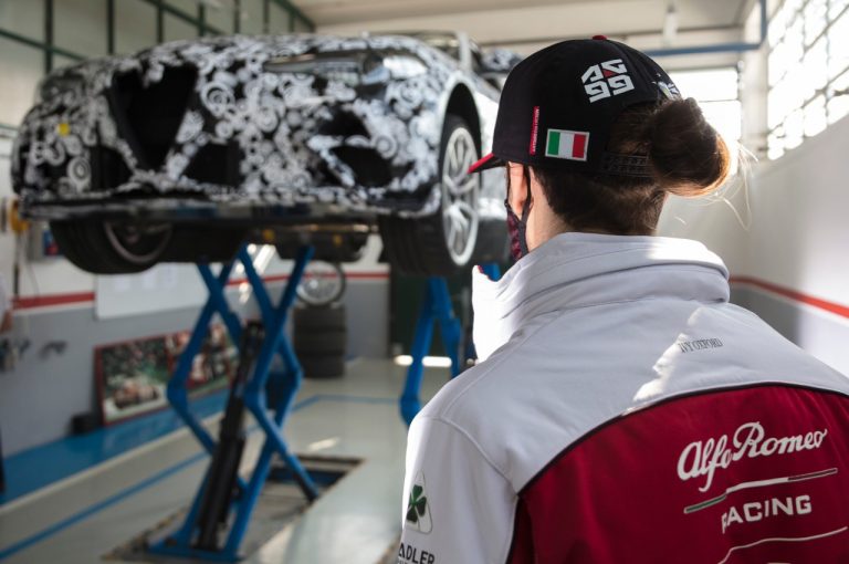 Alfa Romeo Gta, test a Balocco con Räikkönen e Giovinazzi