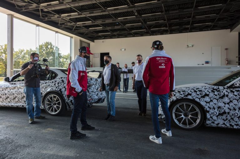 Alfa Romeo Gta, test a Balocco con Räikkönen e Giovinazzi