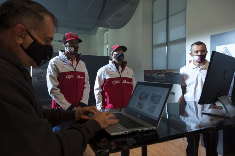 Alfa Romeo Gta, test a Balocco con Räikkönen e Giovinazzi