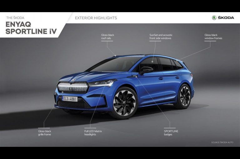 Skoda Enyaq Sportline iV 2021: immagini ufficiali