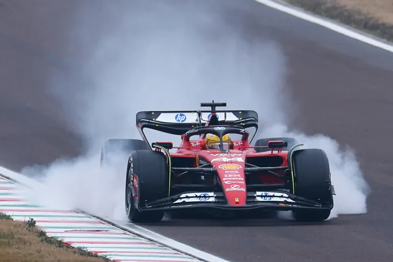 Hamilton incidente nei test Ferrari a Montmel?, SF-23 danneggiata
